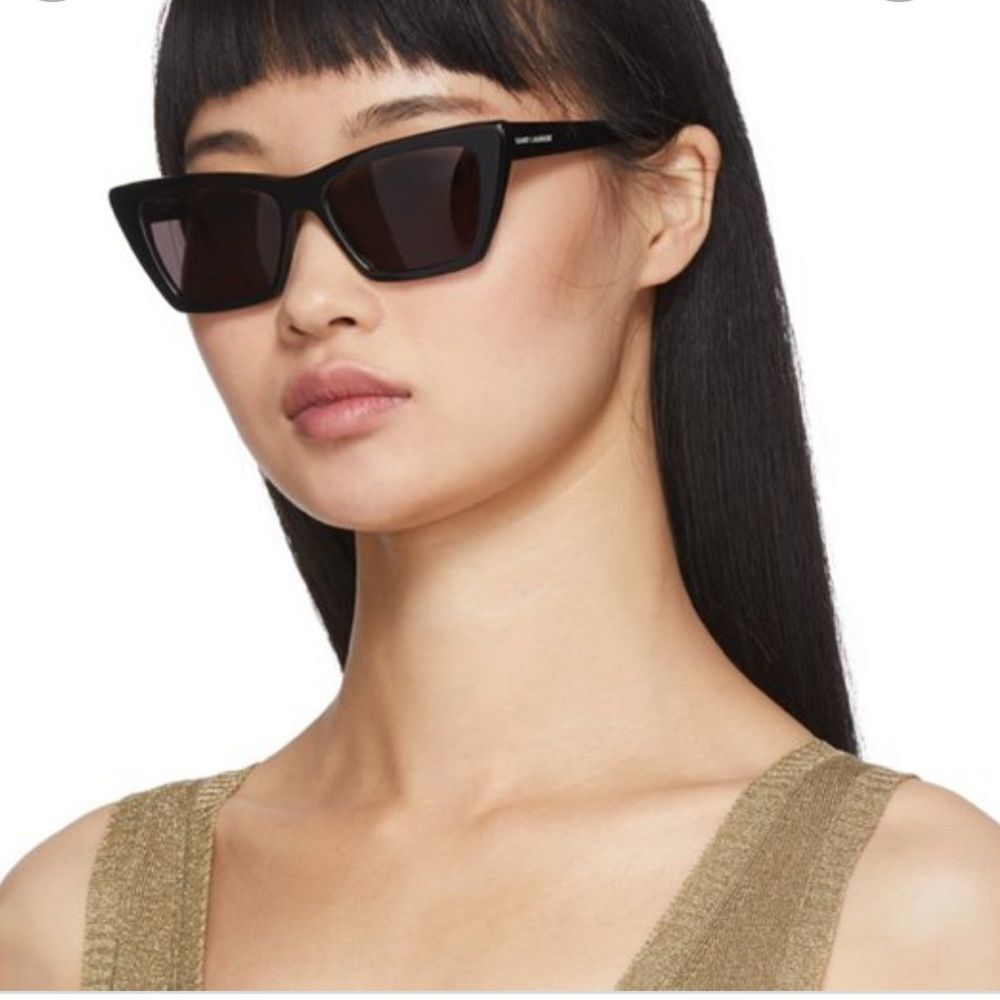 Yves Saint Laurent Black Cat-Eye Sunglasses - Picture 11 of 12